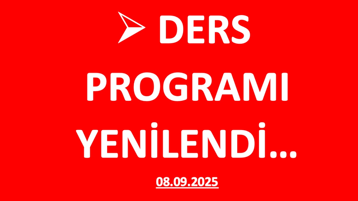 Ders Programı Yenilendi...